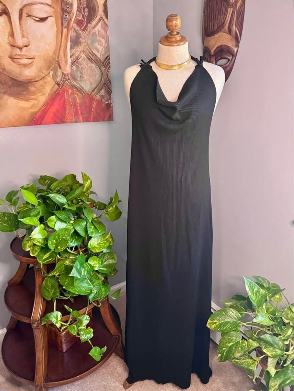 NWOT Sinew Moon Onyx Thermal Mexicali Blues Maxi Dress. Never worn
